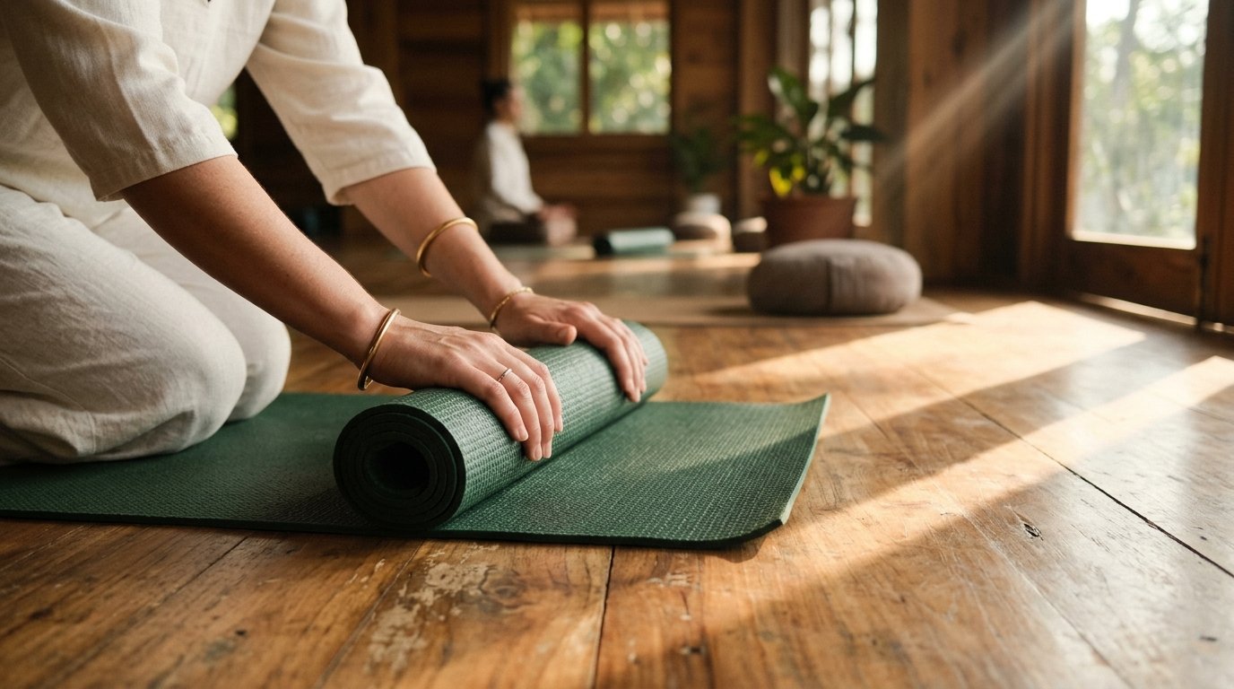 Yoga teachers practicing together under Bharat Yoga Council